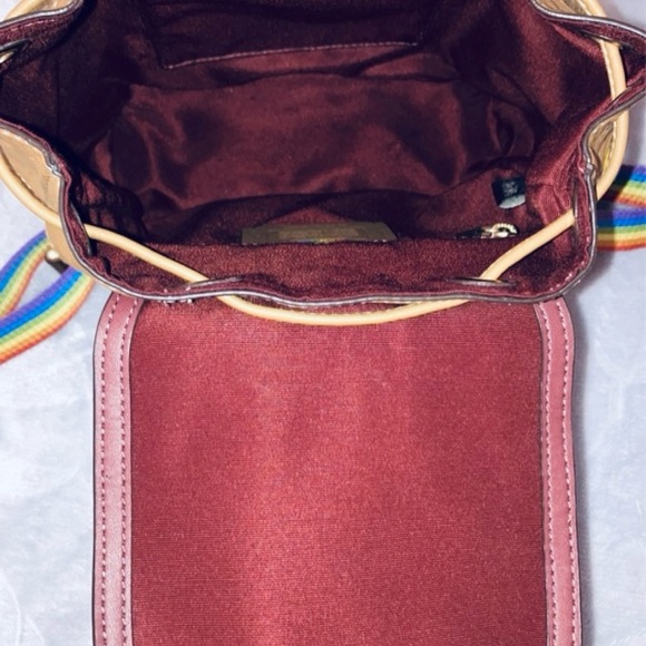 Coach Pennie Backpack in Brown with Rainbow Signature Logo - Picture 5 of 7